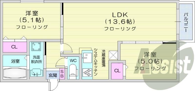 1階の間取り図