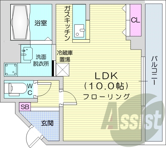 4階の間取り図