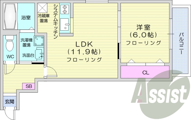 1階の間取り図