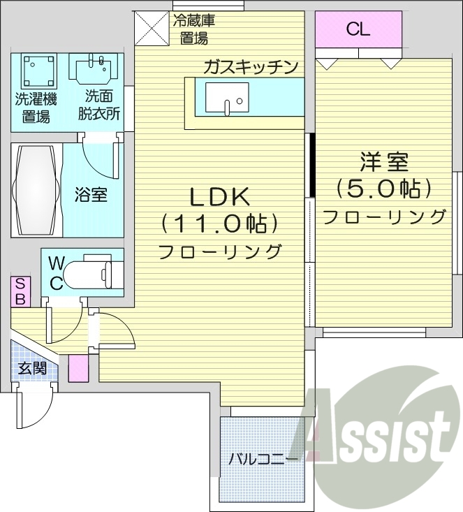 8階の間取り図
