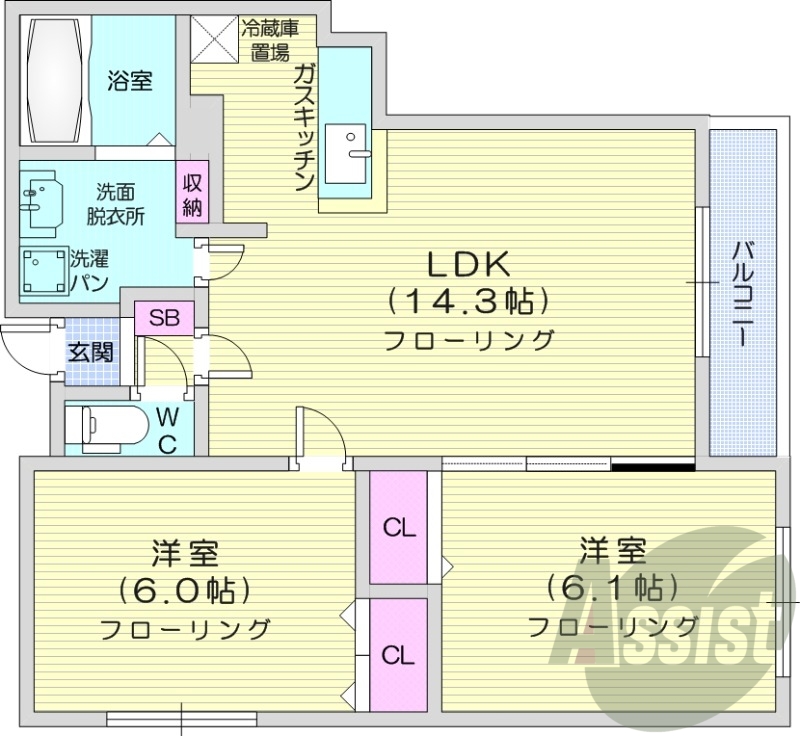4階の間取り図