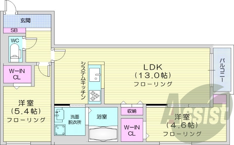 4階の間取り図