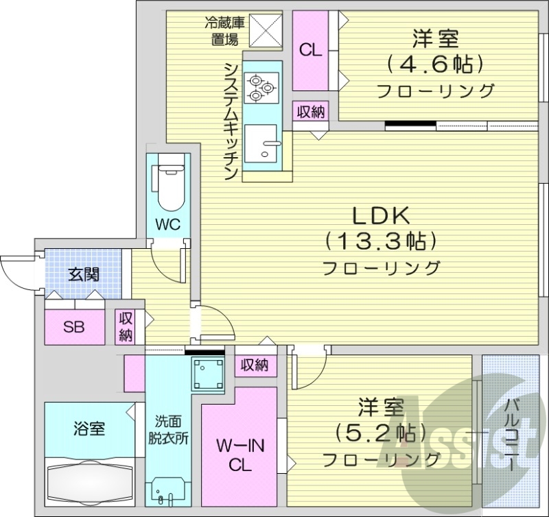 1階の間取り図