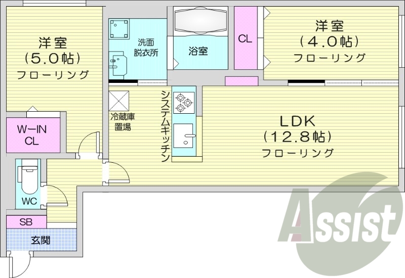 1階の間取り図