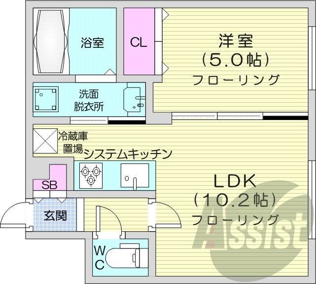 4階の間取り図