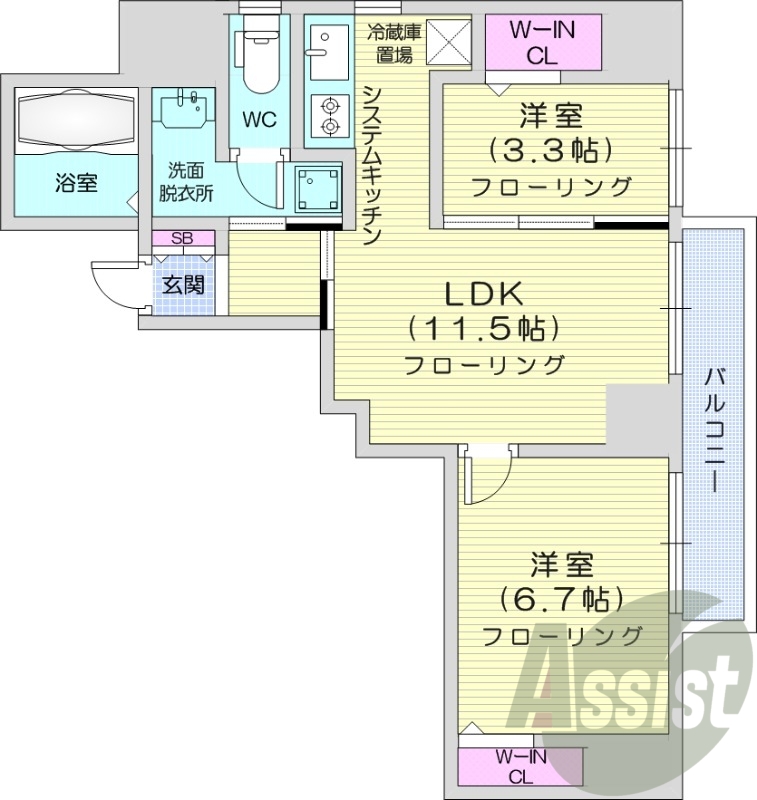 15階の間取り図