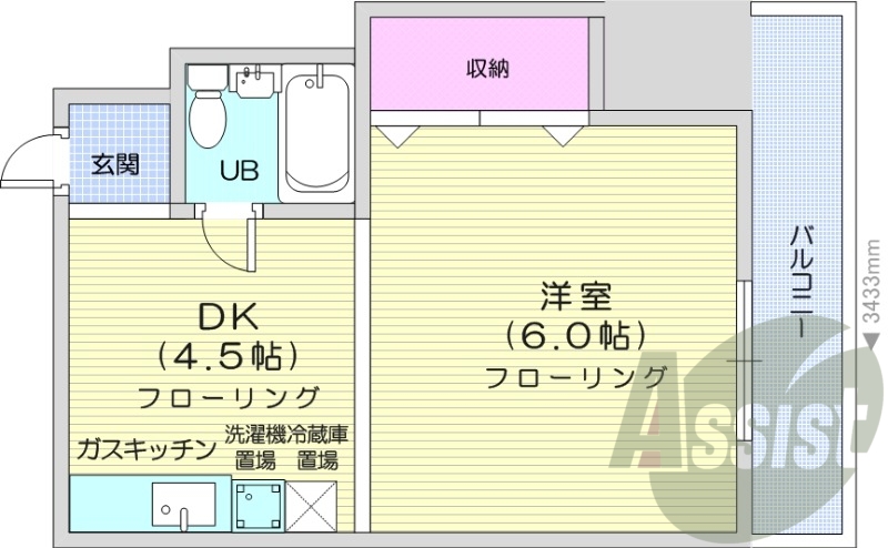 1階の間取り図