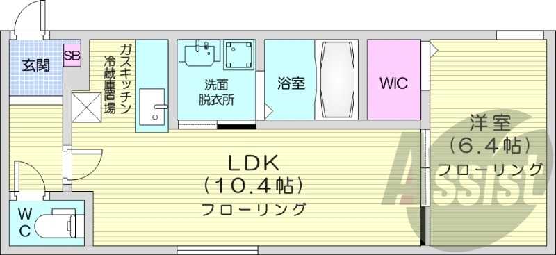 1LDK、エアコン、浴室乾燥機、追い焚き、ガスリミット