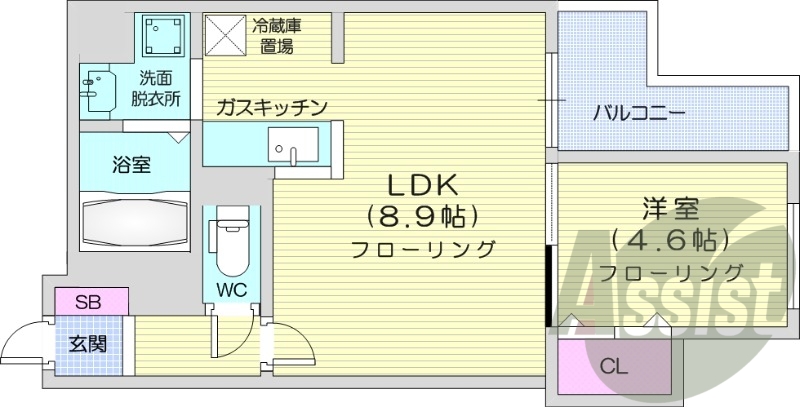 8階の間取り図