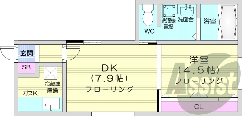 4階の間取り図