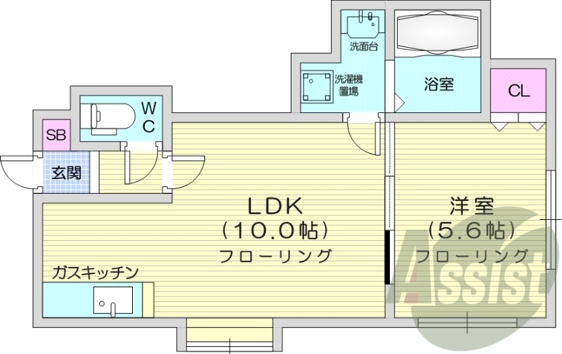 1LDK、灯油暖房、ロードヒーティング、収納