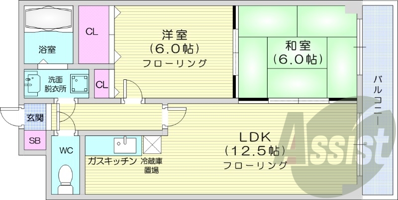 2LDK、ネット無料、独立洗面台、灯油暖房