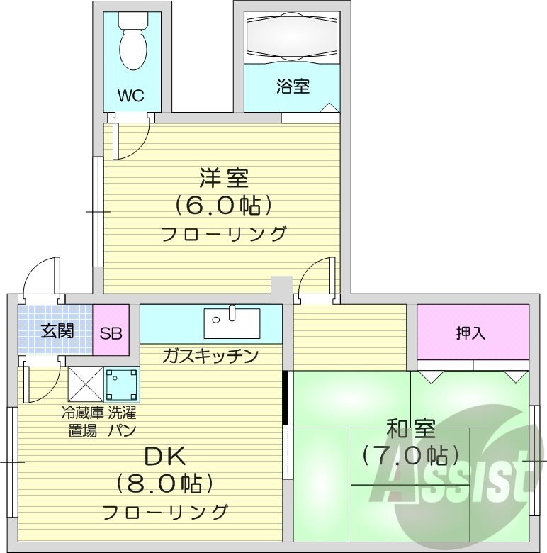 2階の間取り図