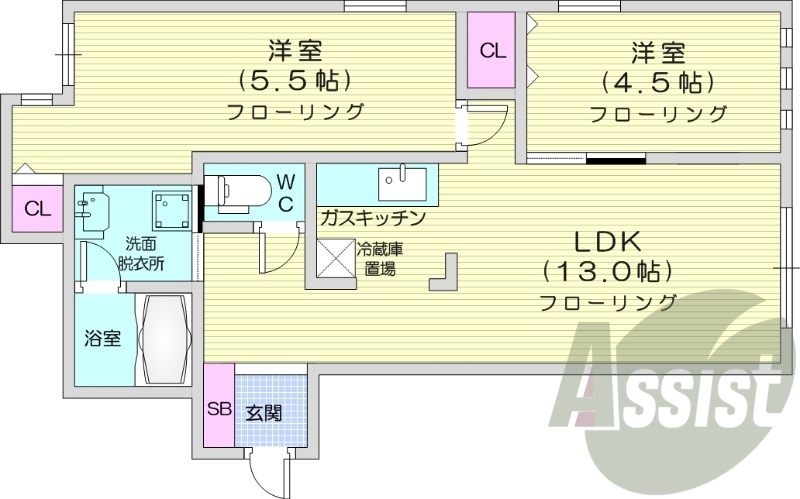 2階の間取り図