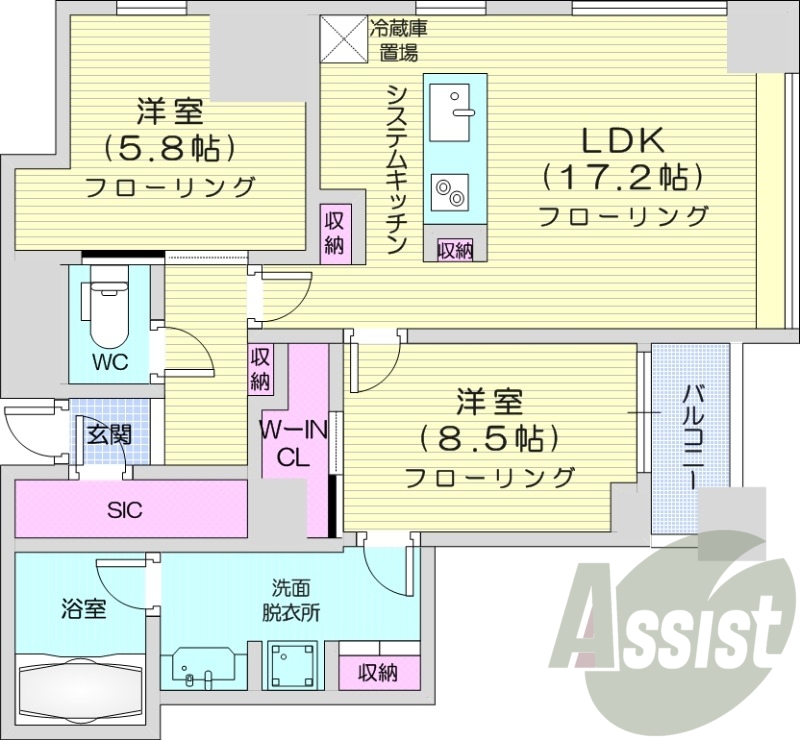 1LDK、都市ガス、ネット無料、エアコン、追い焚き機能