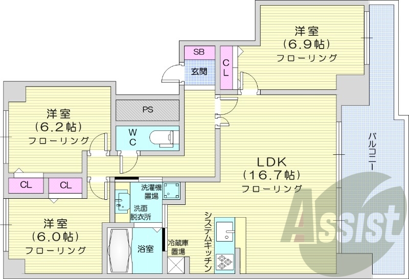 3階の間取り図