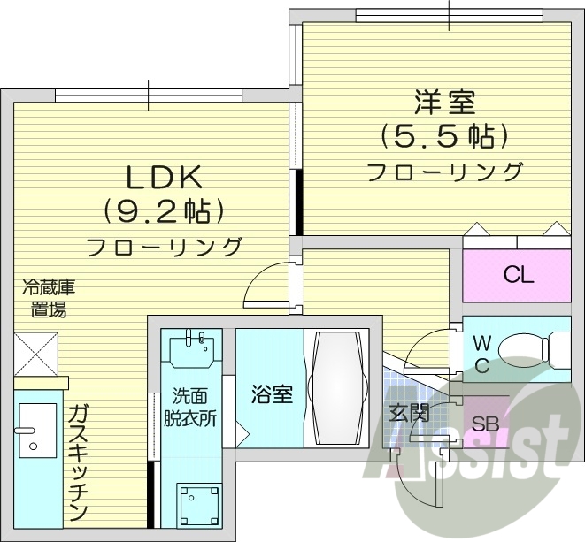 2階の間取り図