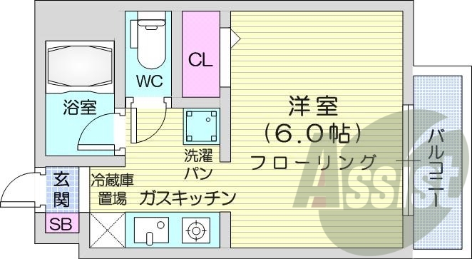 6階の間取り図