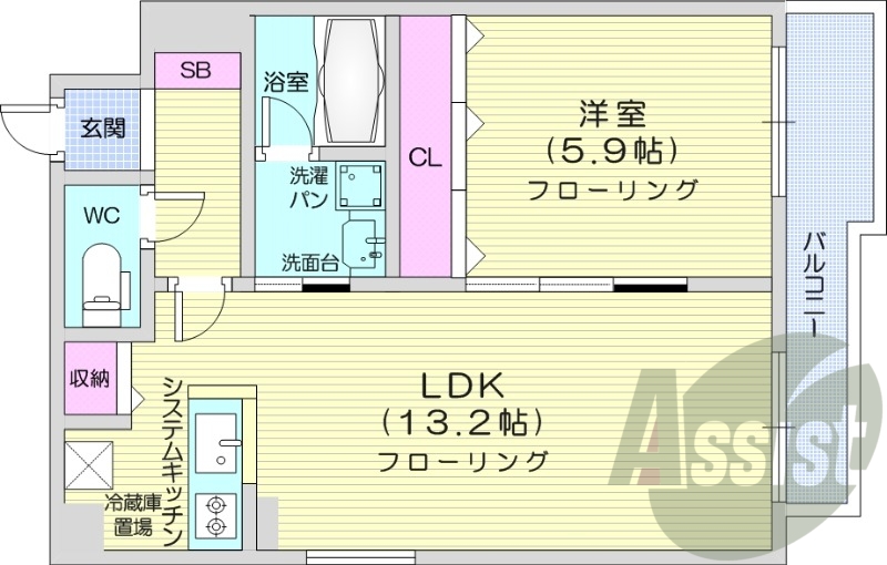 8階の間取り図