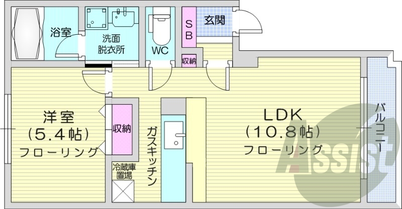 1LDK、トランクルーム、ロードヒーティング
