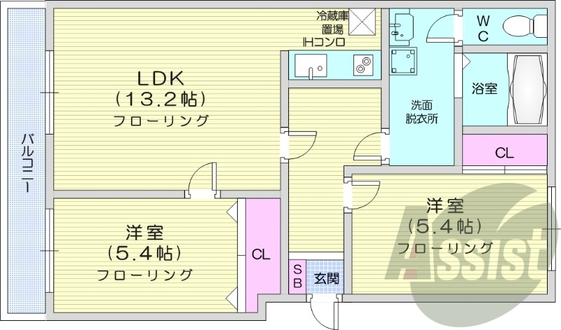 2LDK、灯油ボイラー、灯油暖房、IHコンロ