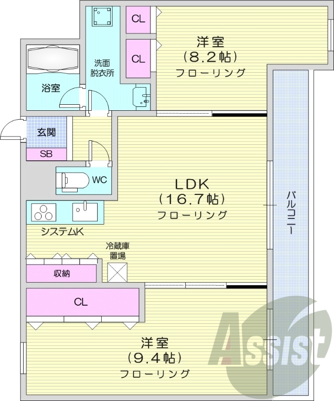 ２LDK、オートロック、エアコン、追い焚き、システムキッチン