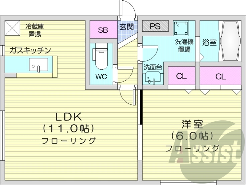 2階の間取り図