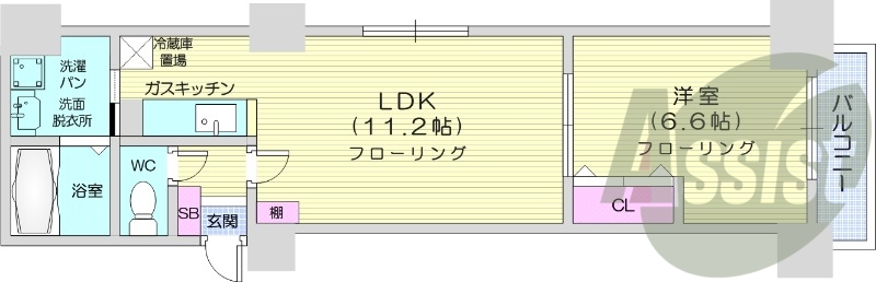 1LDK、ペット対応、オートロック、宅配ボックス