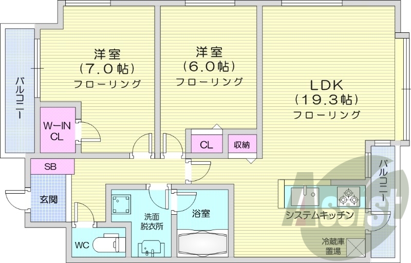 6階の間取り図