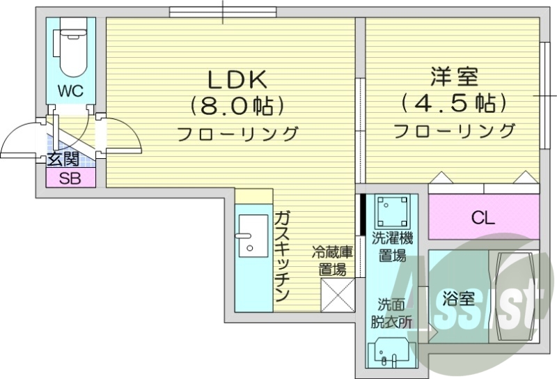 1LDK、灯油暖房、浴室乾燥、ロードヒーティング