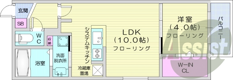 1LDK、都市ガス、エアコン、追い焚き、浴室乾燥機