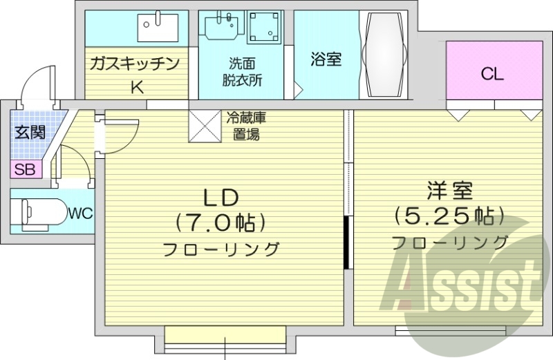 1LDK、ペット相談、ネット無料、独立洗面台