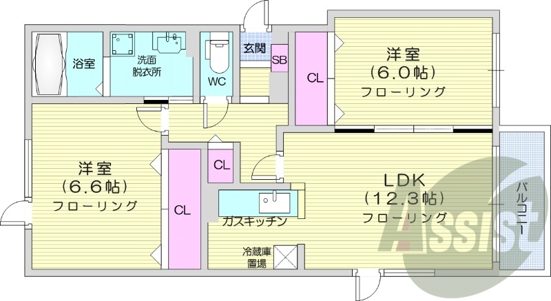 2LDK、エアコン、独立洗面台、ネット無料、灯油暖房