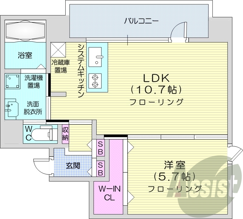 5階の間取り図