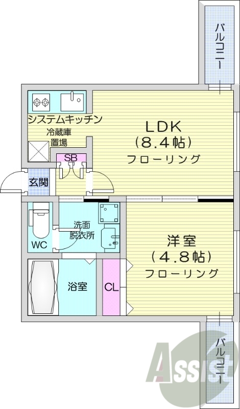 2階の間取り図