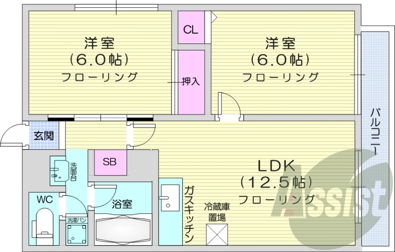 2LDK、灯油暖房、ペット可、シャンプードレッサー