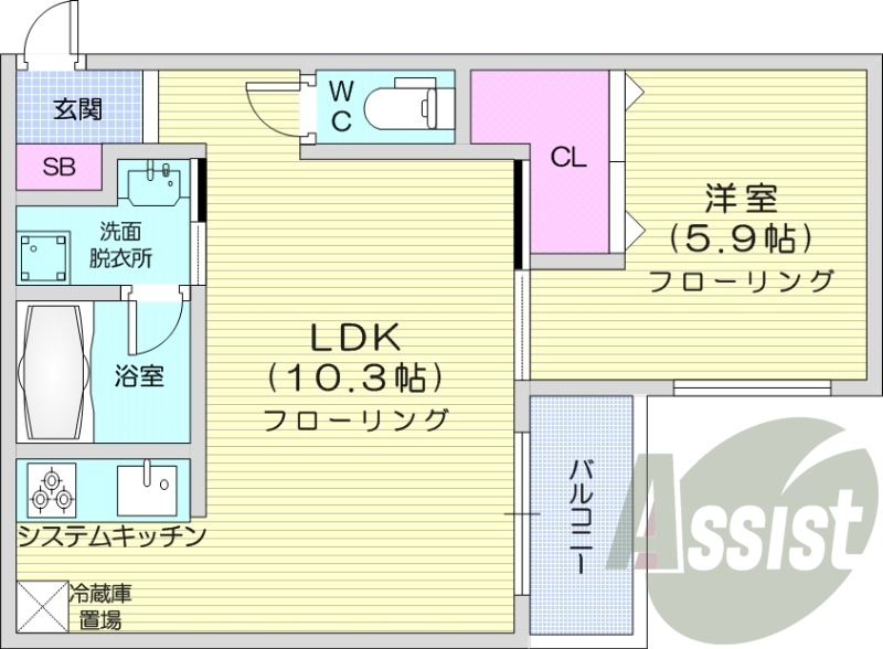 2階の間取り図