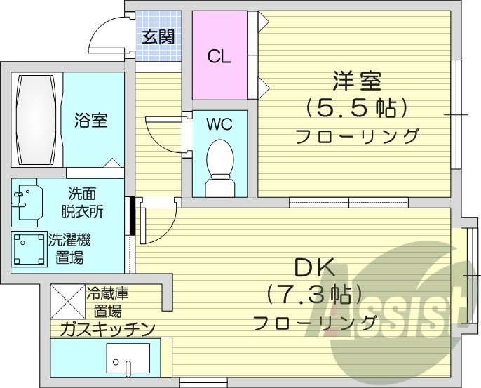 1LDK、灯油暖房、ネット無料、ロードヒーティング