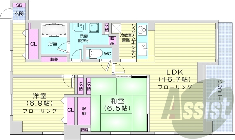 2LDK、分譲賃貸、灯油給湯、追い焚き、システムキッチン