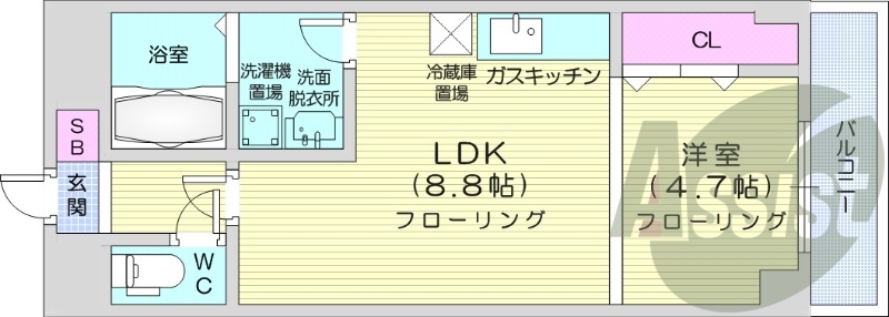 4階の間取り図