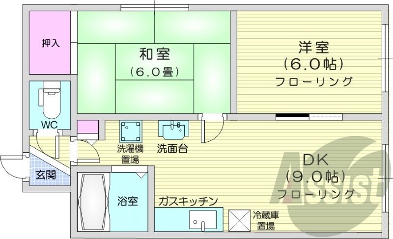 2階の間取り図