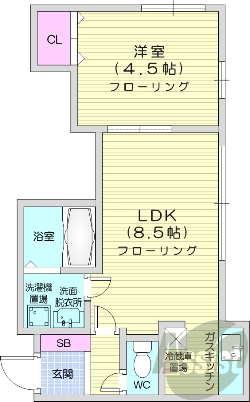 1LDK、シャンプードレッサー、灯油FF暖房、インターホン