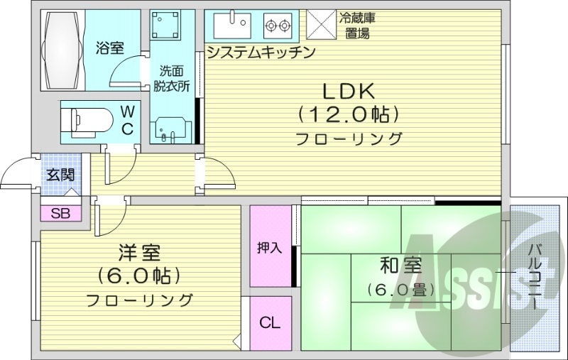 4階の間取り図