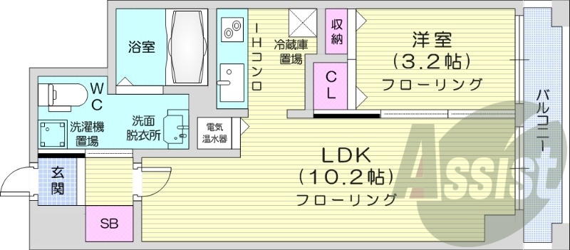 1LDK、オートロック、デザイナーズ、オール電化、IHコンロ