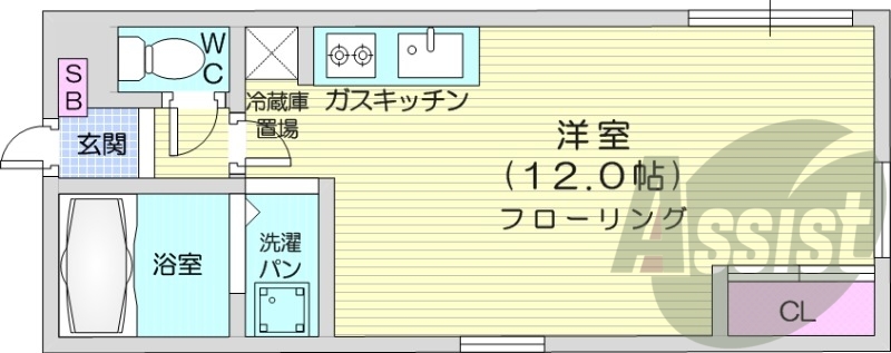 1R、シューズボックス、クローゼット、灯油暖房