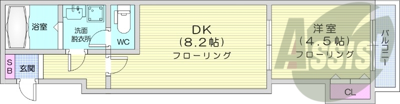 1LDK、エアコン、灯油暖房、ネット使用料不要