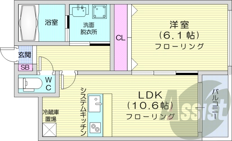 1階の間取り図