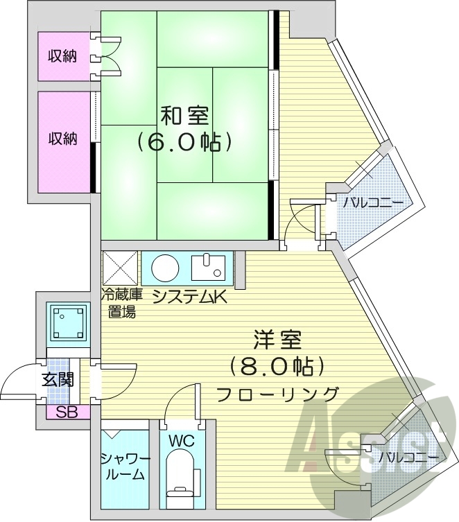 1LDK、インターネット設備、エアコン、都市ガス