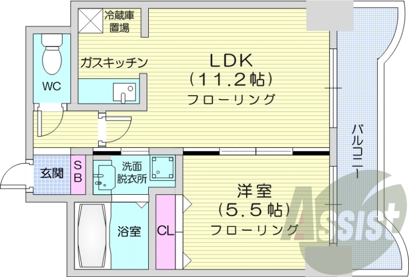 1LDK、オートロック、防犯カメラ、エアコン、宅配ボックス