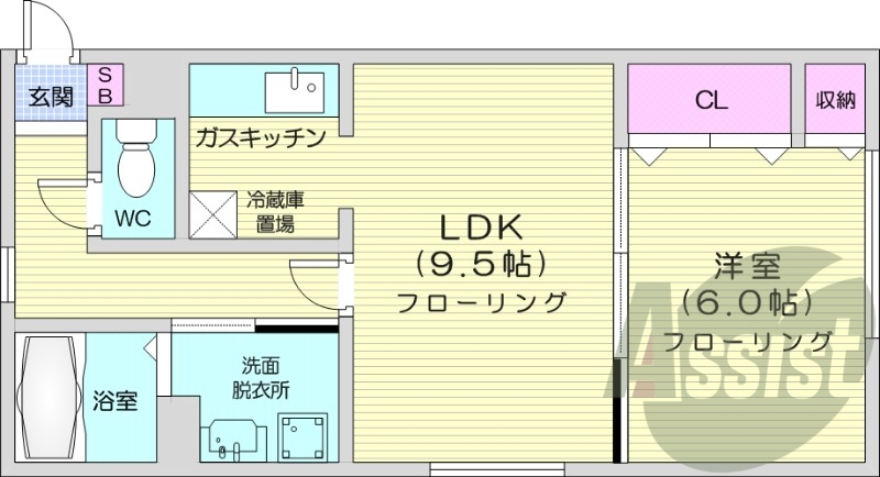 1LDK、エアコン、オートロック、灯油暖房、独立洗面台